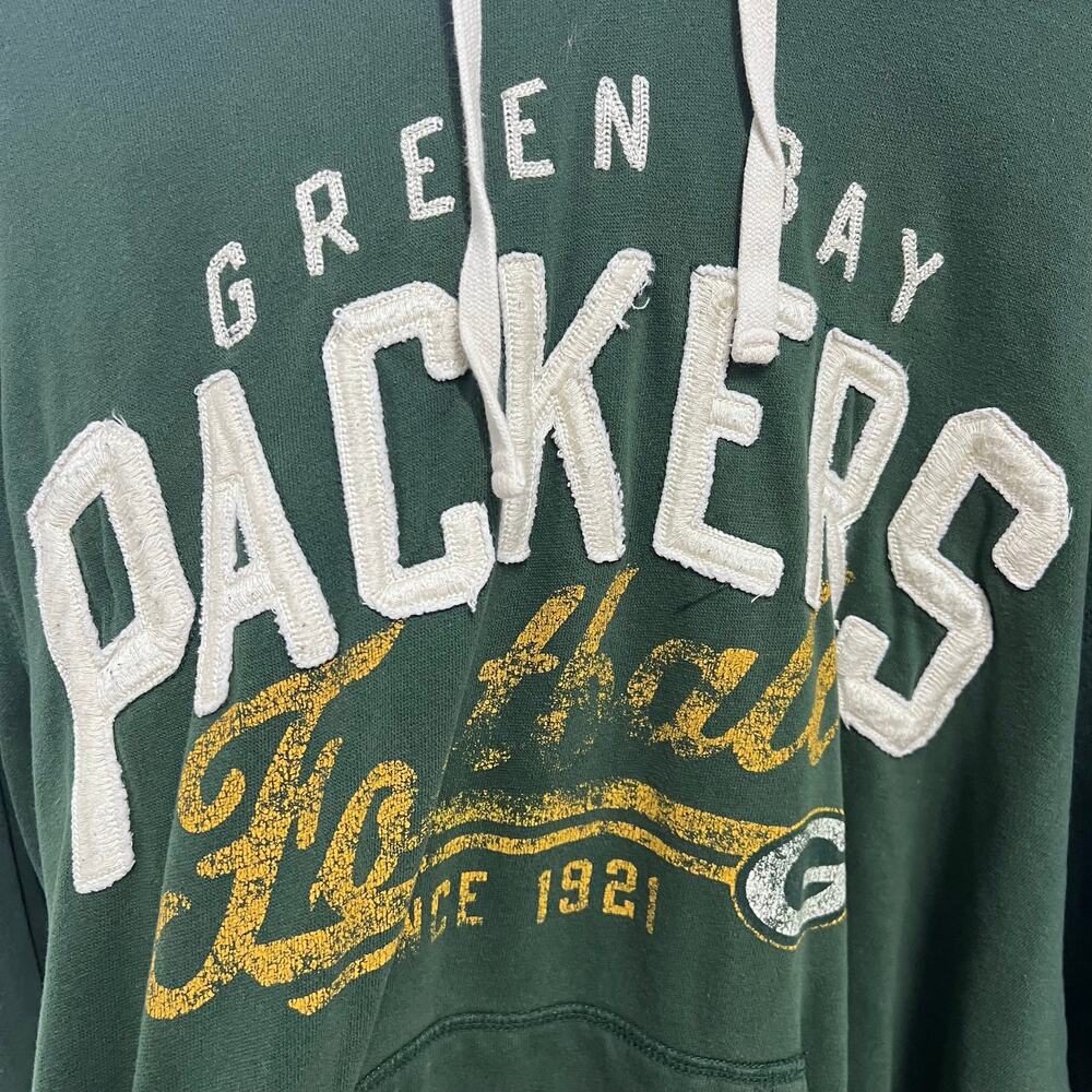 Green Bay Packers NFL Team Hoodie Sweatshirt Size Large Football Cotton Fall